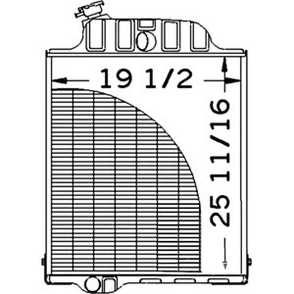219773 Tractor Radiator Fits John Deere 4230 W/O AC - Stationary Eng. 4276 4276D