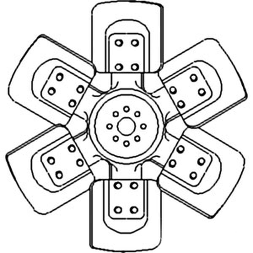 Cooling Fan - 6 Blade Fits John Deere 4230 2940 2950 3150 4030 4040 4230 AR64075