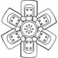 Cooling Fan - 6 Blade fits John Deere 3140 4230 2940 2950 4030 4040 4230 AR64075
