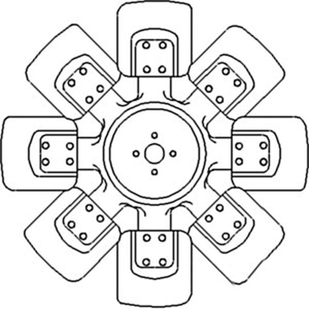 8 Blade Fan Fits 4240 4350 440C 440D 4430 4440 448D 4630 540B 540D 548D 693B