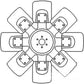 Fits John Deere Parts FAN 8 BLADE AR85893 4640, 4840