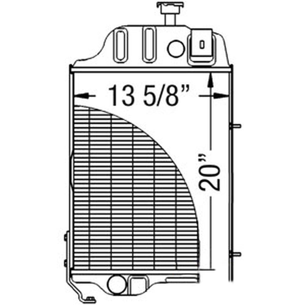 Radiator AR90945 Fits John Deere 2440 2640