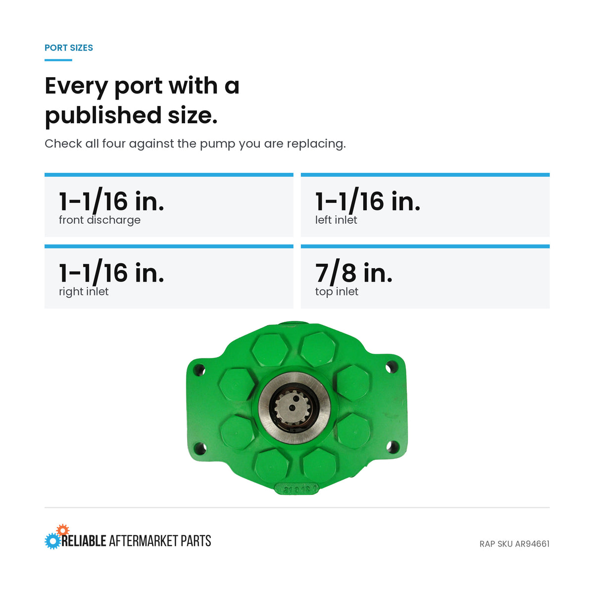 Hydraulic Pump Fits John Deere 4230 4630 4320 4440 4650 4000 4040 4430 4020 4240