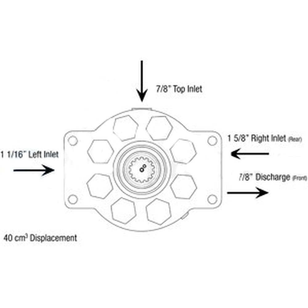 Hydraulic Pump AR39695 Fits John Deere 2510 3010 2030 4010 4030 2350 2040
