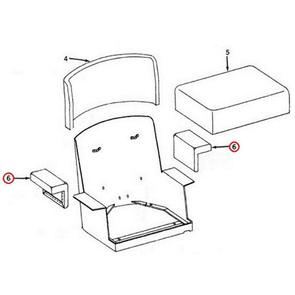 Crawler Armrest Pair Fits John Deere Replaces AT10140