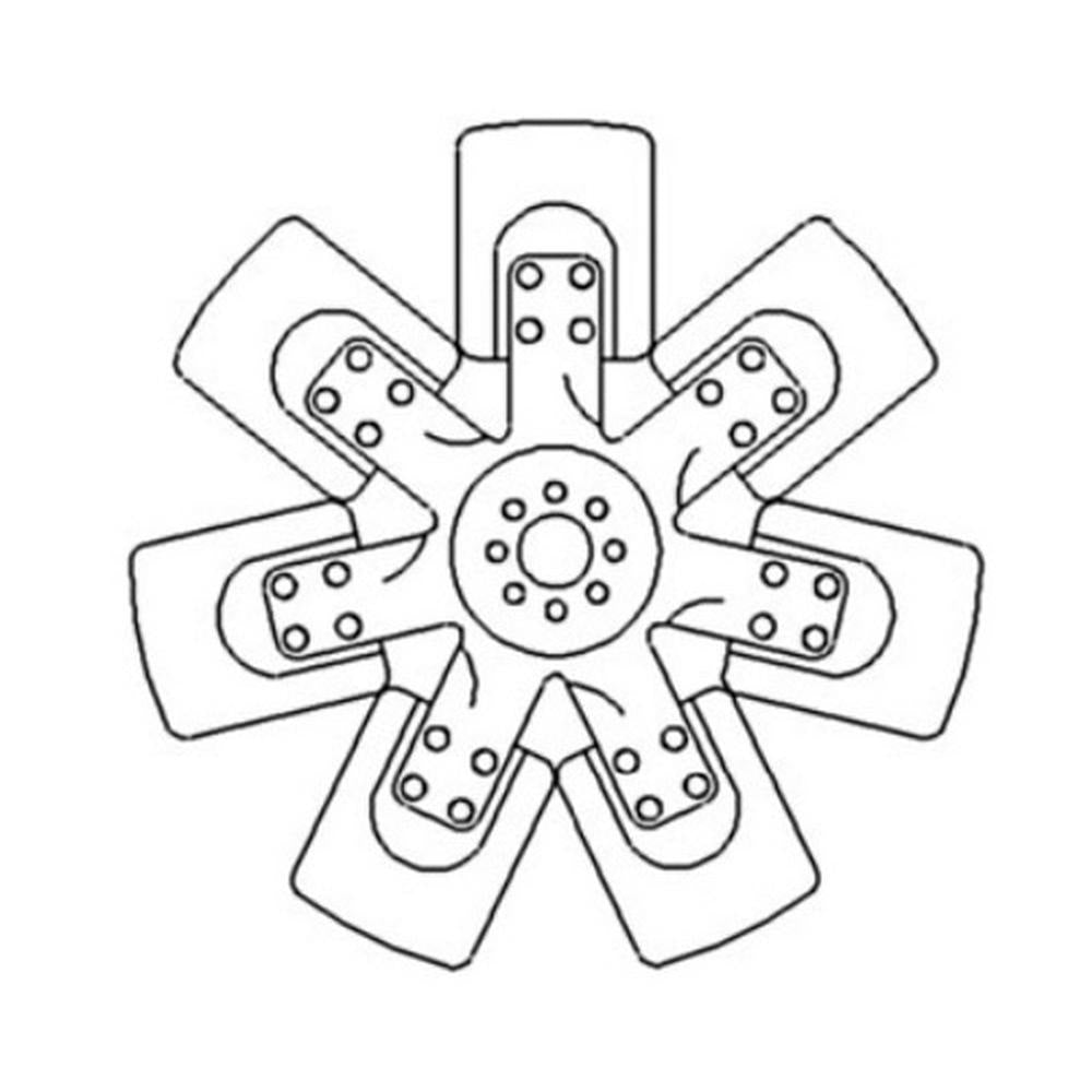 AT170040 7-Blade Radiator Fan Fits John Deere Tractor 2630 2640 210C 310A 310B