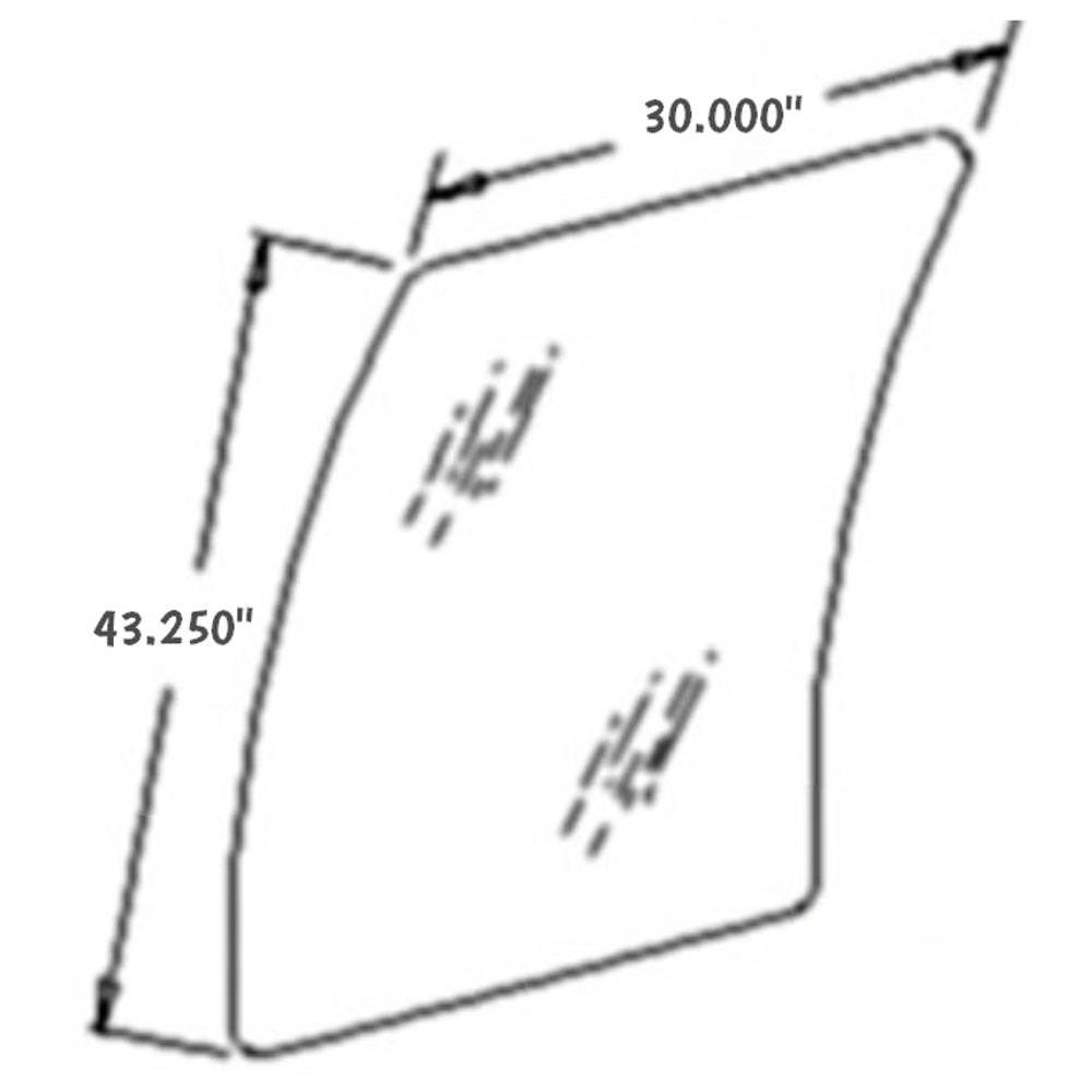 Cab Glass - Windshield Upper Fits John Deere 270 750 80 330 550 fits Hitachi