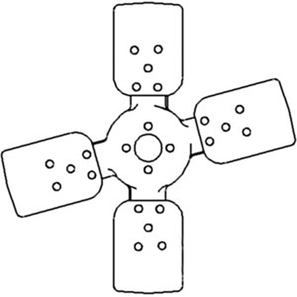 New AT23180 Fits John Deere 4 Blade Fan 300 350 350B 820 830 1020 1520 2040 2240