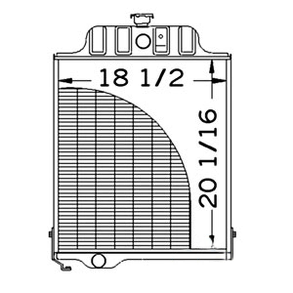 AT48171 Radiator Fits John Deere Tractor 1520 300B 301A 302 w/o Oil Cooler