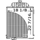 AT58449 Fits John Deere Tractor 500C 510 Radiator 22 7/16" x 18 1/16" x 2 5/8"