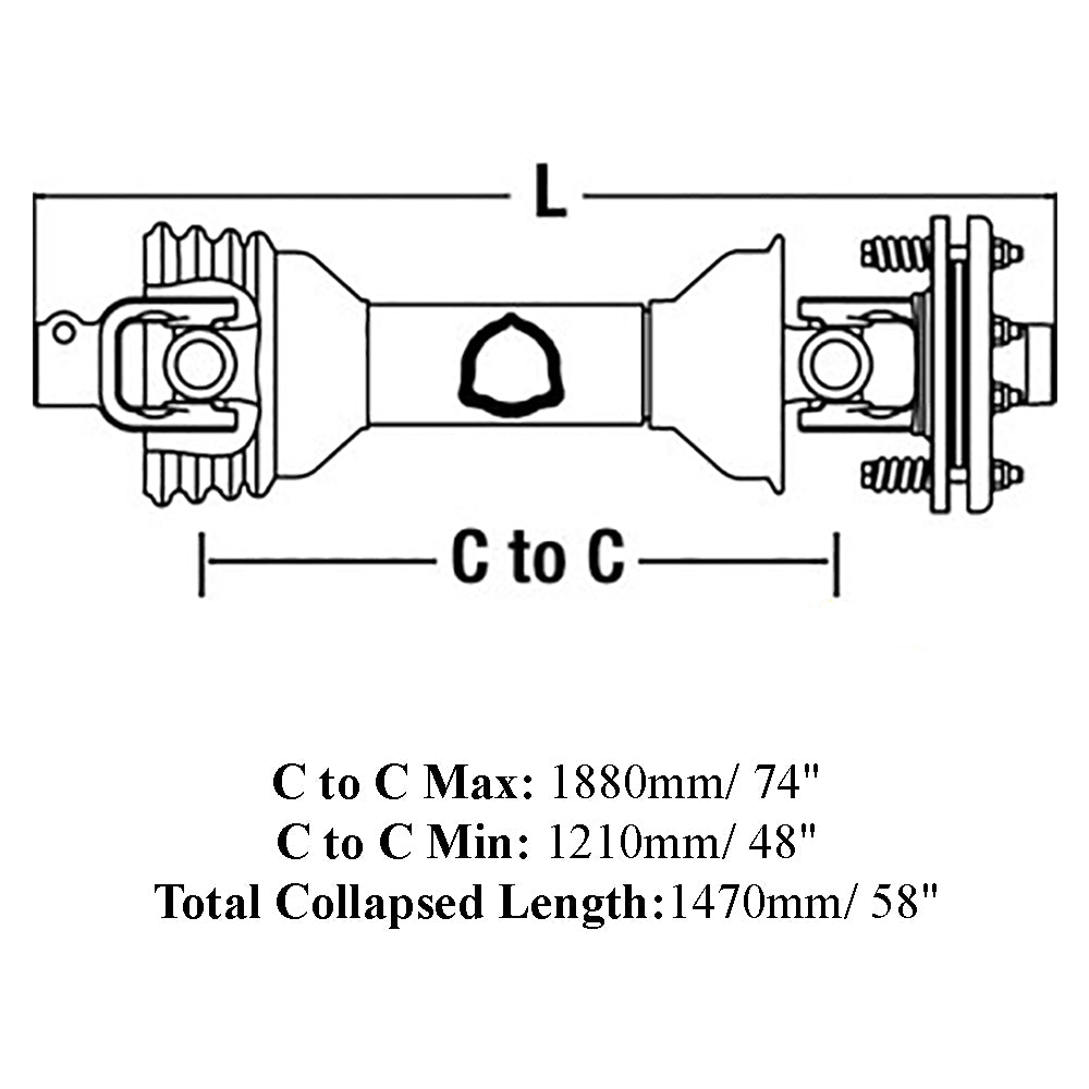 AW30401 AW30402 PTO Driveline Fits John Deere Rotary Cutter MX5 MX6 MX7 Clutch