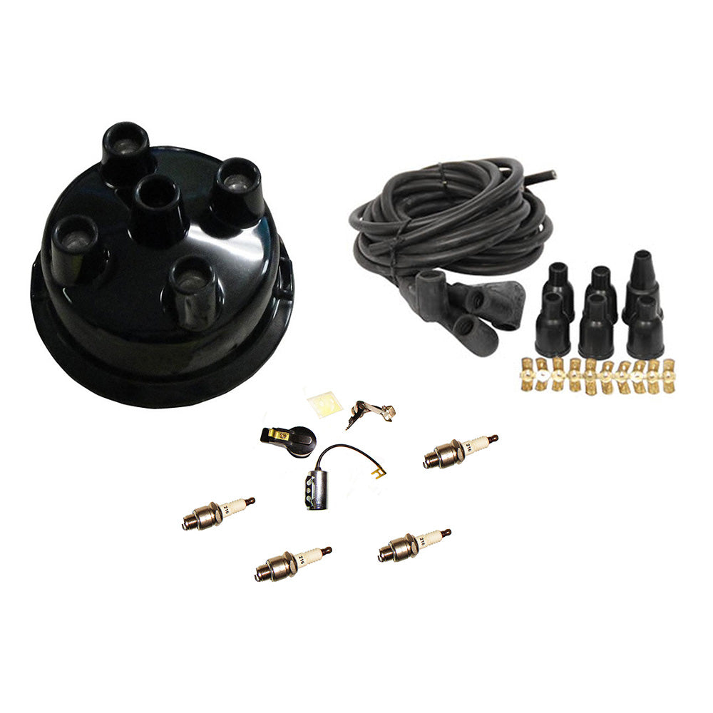 66442 Ignition Tune-Up Kit w/ Plugs, Cap & Wire Set Fits Ford/New Holland