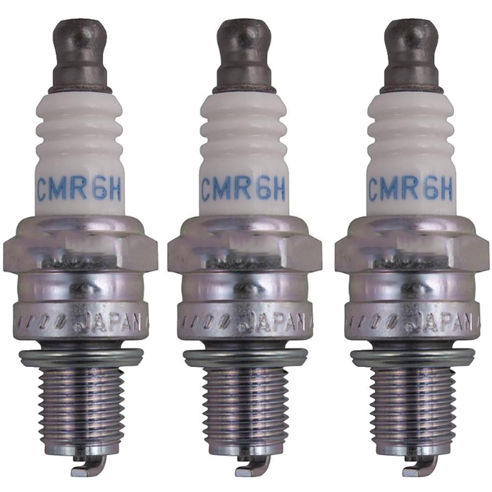 (3) Spark Plugs Fits NGK 3365 CMR6H Fits Champion 965 Fits Husqvarna 531008615