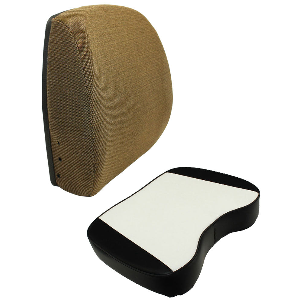 Seat Cushion Set - Brown Fabric - Fits John Deere 4055 4255 4455 4555 4755 4955