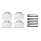 (4) Pontoon Boat Trailer 12" Bolster Bunk Board Adjustable Swivel Bracket Kits