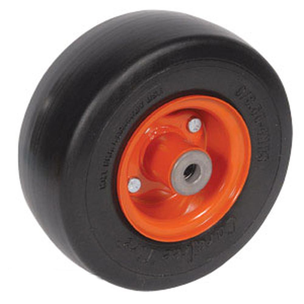 Front Mower Deck Wheel-Smooth 9X3.5X4 Solid Orange Fits Kubota