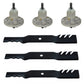 GY21099 GX21380 Three Mulching Blades & Spindles Fits John Deere 190C D170 G110