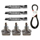 Belt, Blade, & Spindle Kit 
 Fits John Deere Replaces GX20250 Made with Aramid