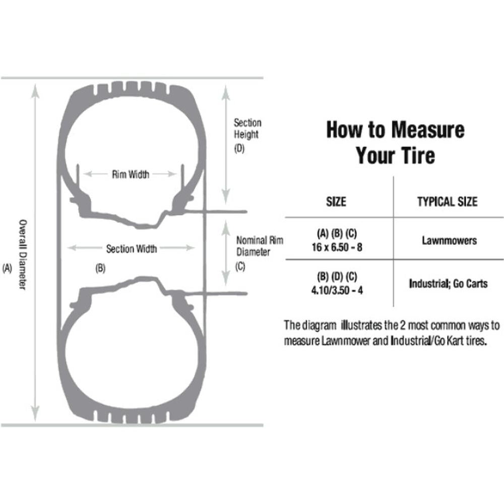 B1TI39 Smooth Op Tire 13 x 5 x 6 for Carlisle Tractors Mowers Wheelbarrows
