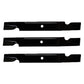 Three (3) Notched Mower Blades Fits Exmark Quest with 54" Deck Fits XHT B1TR3201