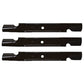 Three (3) Notched Mower Blades Fits Exmark Quest with 54" Deck Fits XHT B1TR3201