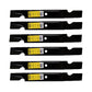 Set of Six Notched Mower Blades Fits Exmark Quest w/ 54" Deck Fits XHT B1TR3201