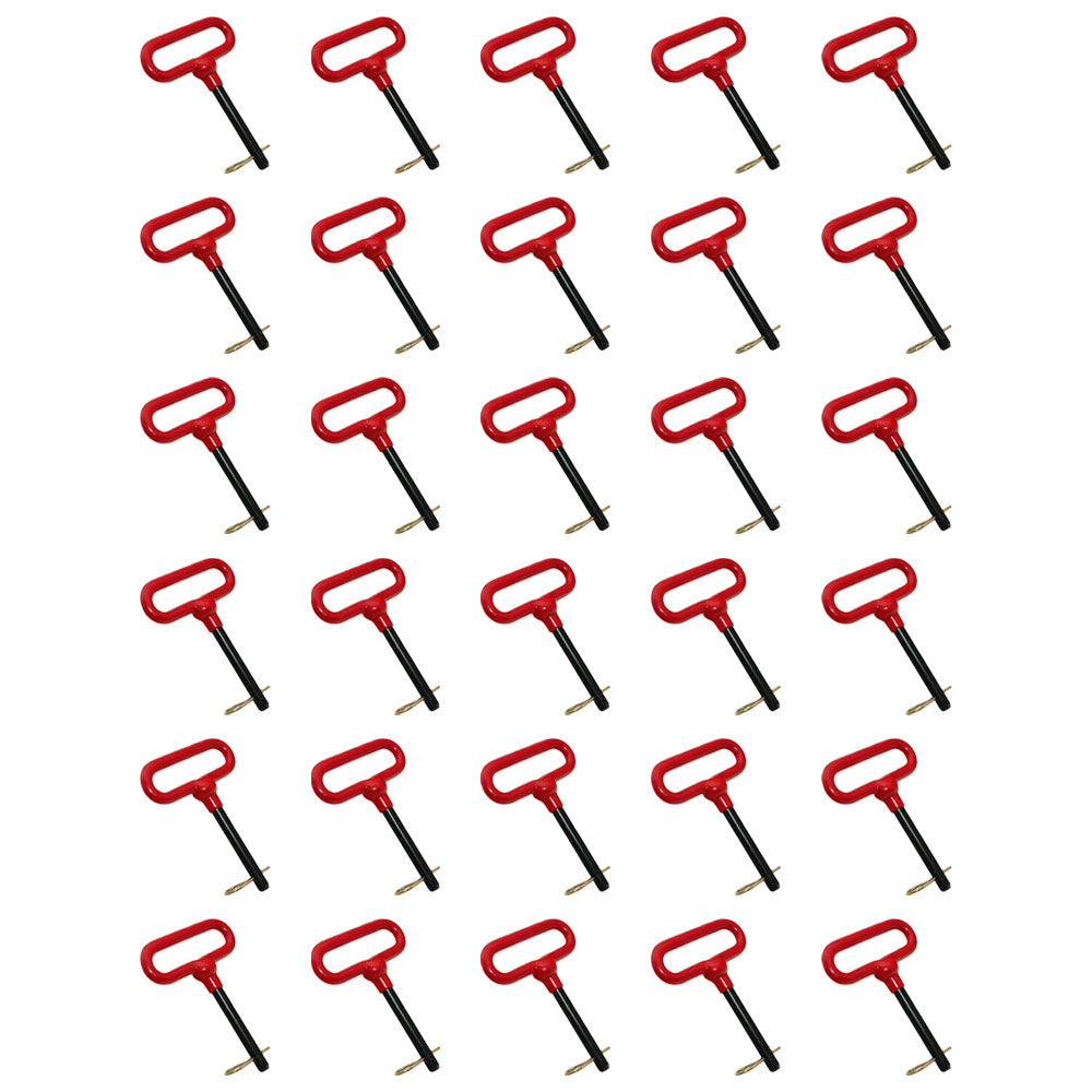 B504050 P700511 (30) Red Head Hitch Pin Pins 1/2" Dia 6-5/8" Long 3-5/8" Usable