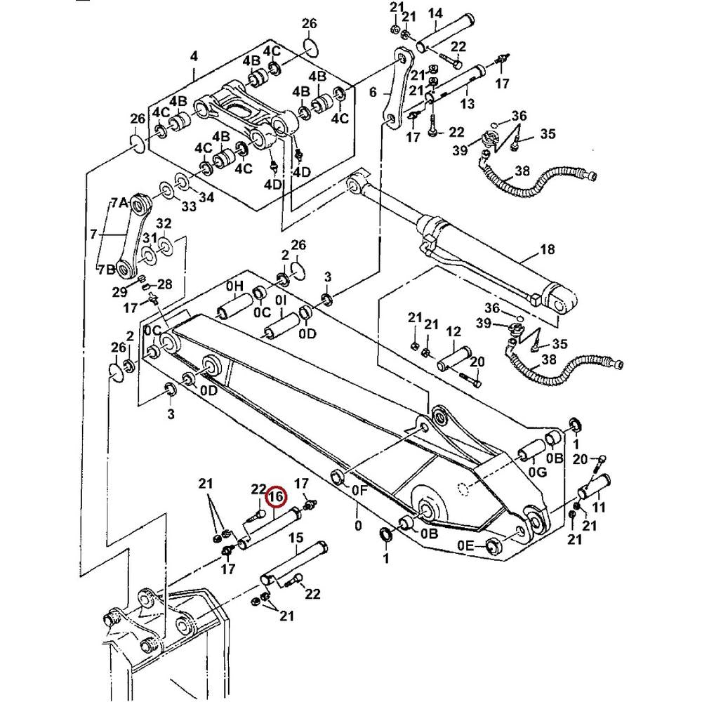 AT201693 New Pin Fastener Fits John Deere 400LC 450LC 450CLC 992ELC EX400H +