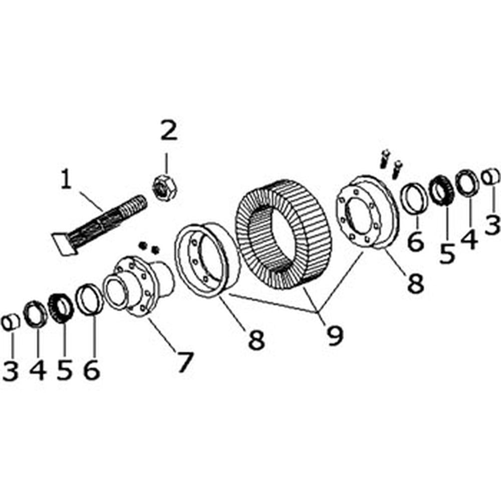 Wheel Hub Assembly Fits BUSH HOG Replaces 215
