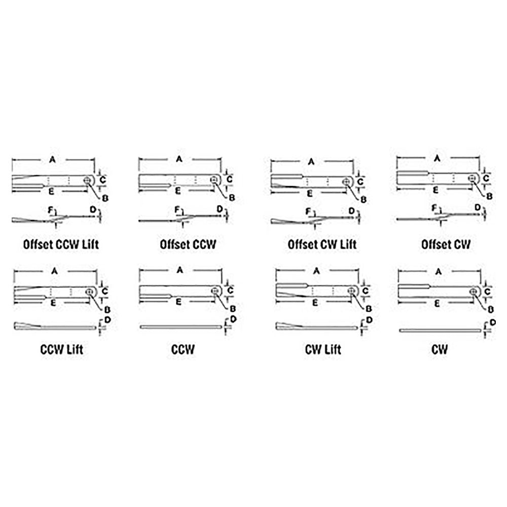 4" x 21" CCW Rotary Cutter Blade Fits 13168 3168 78497BH BHH90-0001 WP78495BH