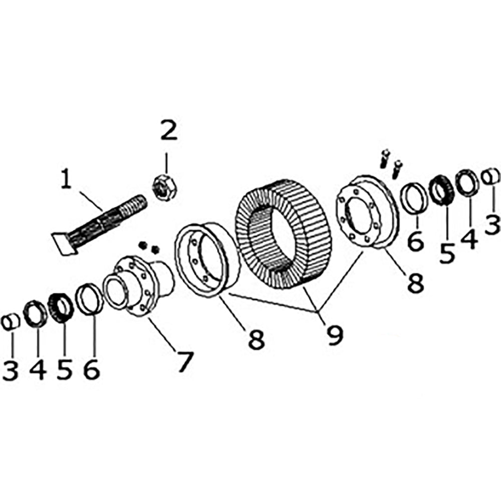 ROTARY CUTTER HUB REPAIR KIT. PART # 80A311. W/BEARINGS, SEALS, BOLT. C-APPS