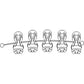 491-051 Set of 5 Rake Bones Fits Atlas Fits Ford/New Holland Fits Gehl