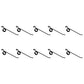 Ten Rake Teeth 7.25" Tine x 1.937" Coil OD MF-1C Wire Fits Massey Ferguson