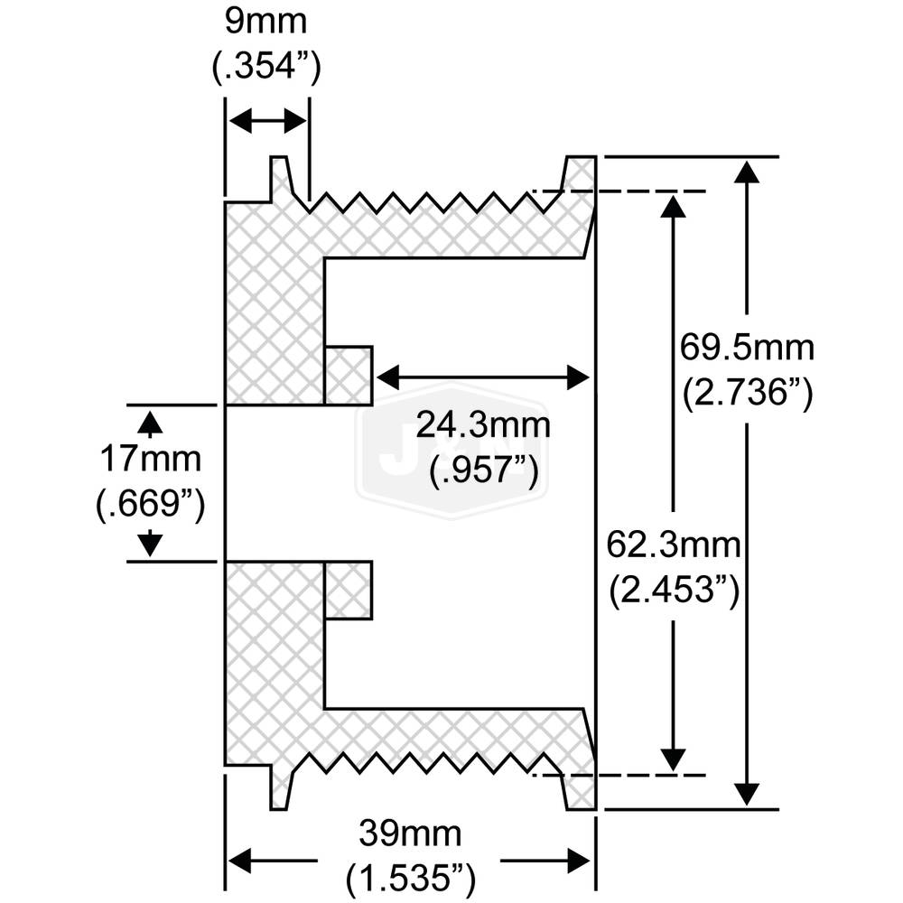 BOS-F00M061024-JN Fits Bosch Pulley