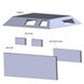 Cab Foam Kit with Headliner - Black Fits International 1480 1460 1420 1440