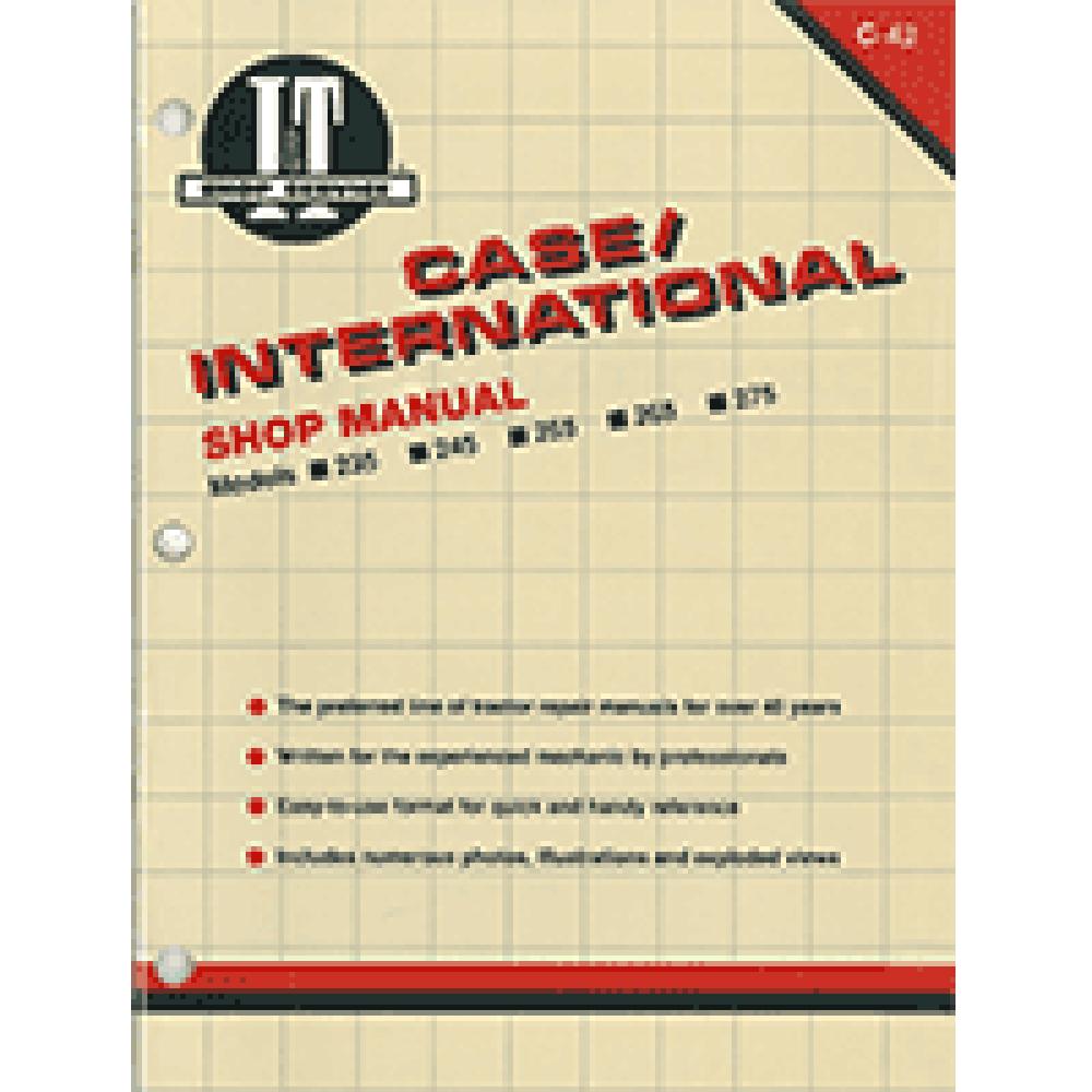 Shop Manual I&T For C-42 Fits Case/International Fits Case IH 255 245 235