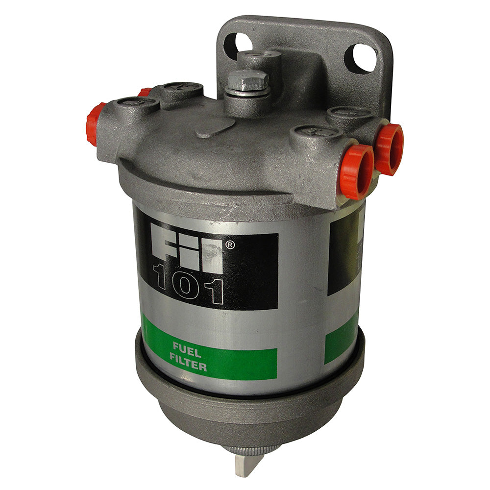 Diesel Fuel Filter Assembly - CAV type Metal Bowl less drain M14 Ports