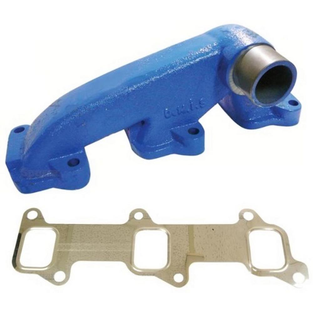 EXHAUST MANIFOLD + GASKET Fits Ford 4600SU 4610 4630 5000 5190 5340 BACKHOE 420