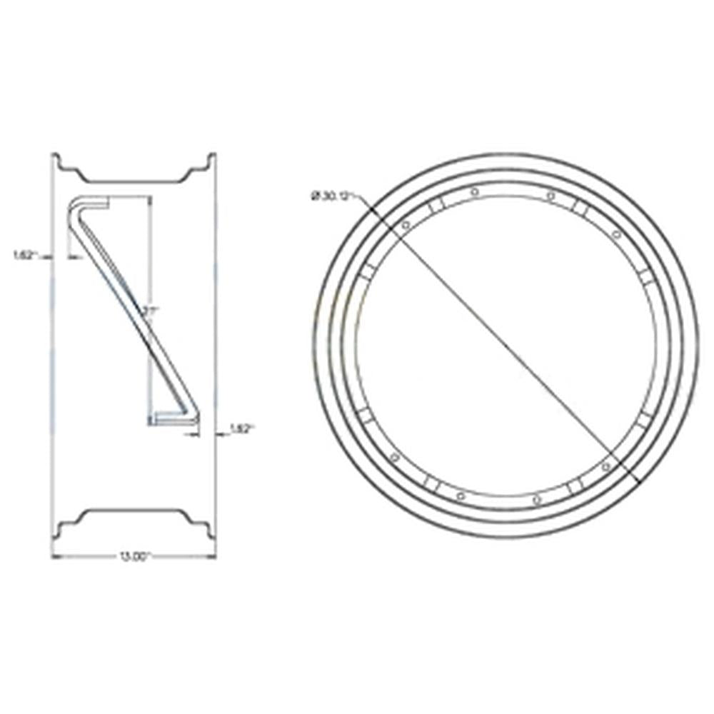 New Rim 1687615M91: Fits Massey Ferguson 250 253 263 360 362 4225 4235 4240