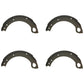 81802510 Qty 4: 1/2 Brake Shoe w/Lining
 Fits Ford/New Holland