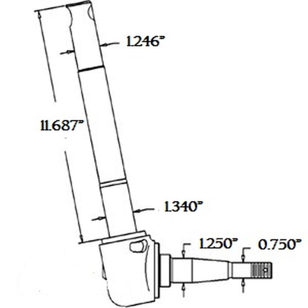 Right Hand Spindle Fits Ford/New Holland Replaces C5NN3105V