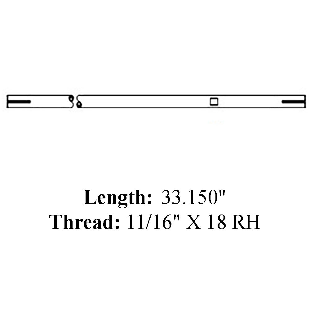 Drag Link Tube - Left Hand 33.15" Long Fits Ford 2000 3000 3600 4000 C5NN3A319A