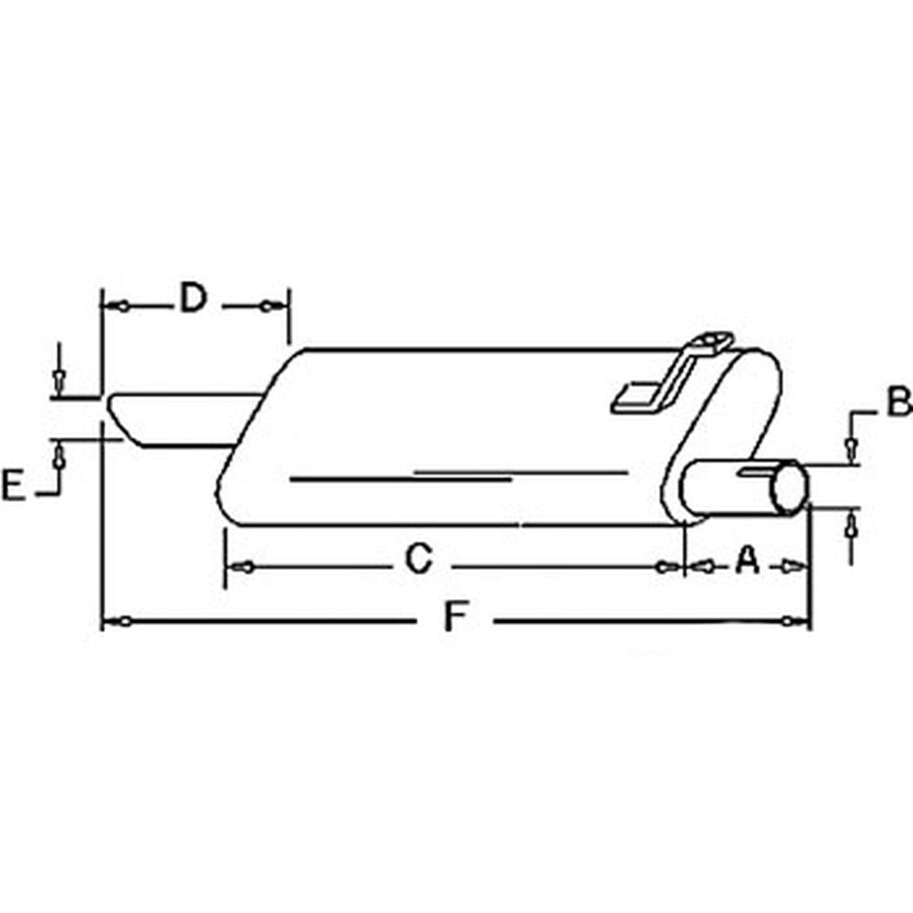 Muffler Fits Ford 3000 2000 C5NN5230AH
