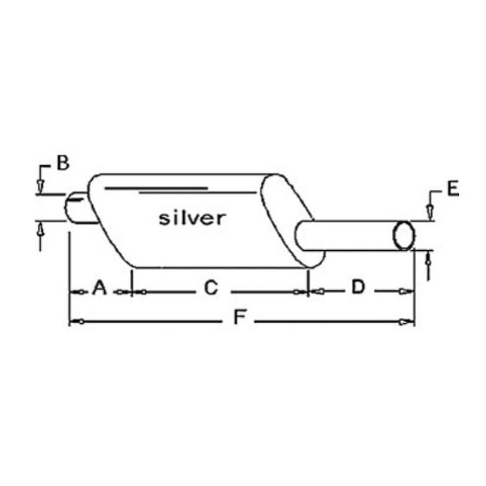 C5NN5230AR Muffler Vertical Mount Fits Ford New Holland Tractor 2000 3000 4