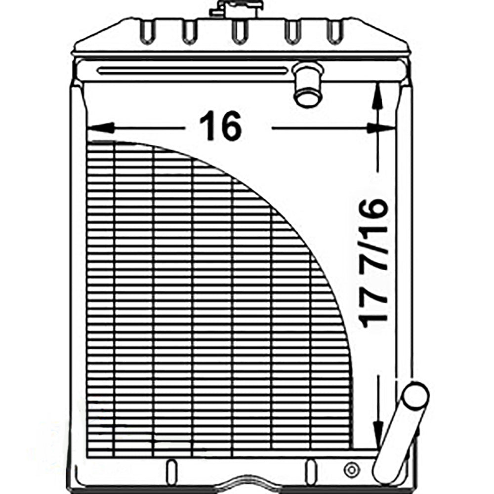 Radiator C5NN8005AB Fits Ford Jubilee NAA NAB 500 501 1469 600 C5NN8005AB NCA800