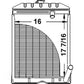 Radiator Fits Ford New Holland 1800 2000 4000 500 650 660 701 C5NN8005AB