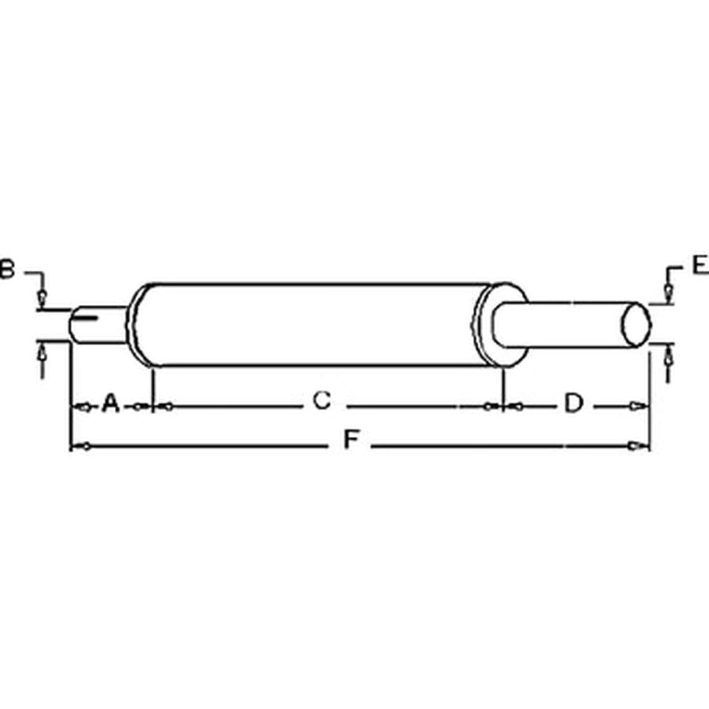 Muffler Fits Ford 2600 4000 2610 4100 4110 3000 4610 3910 4600 3600 2000 3610