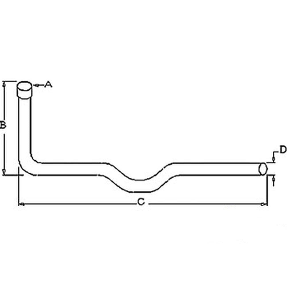 Exhaust Pipe Fits Ford 2100 2110 2600 3100 3600 4110 231 531 2000 3000 C7NN5245B