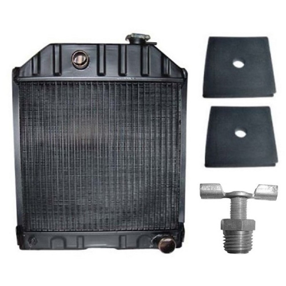 Radiator w/ Drain Tap & 2 Pads Fits Ford/New Holland Replaces 594762