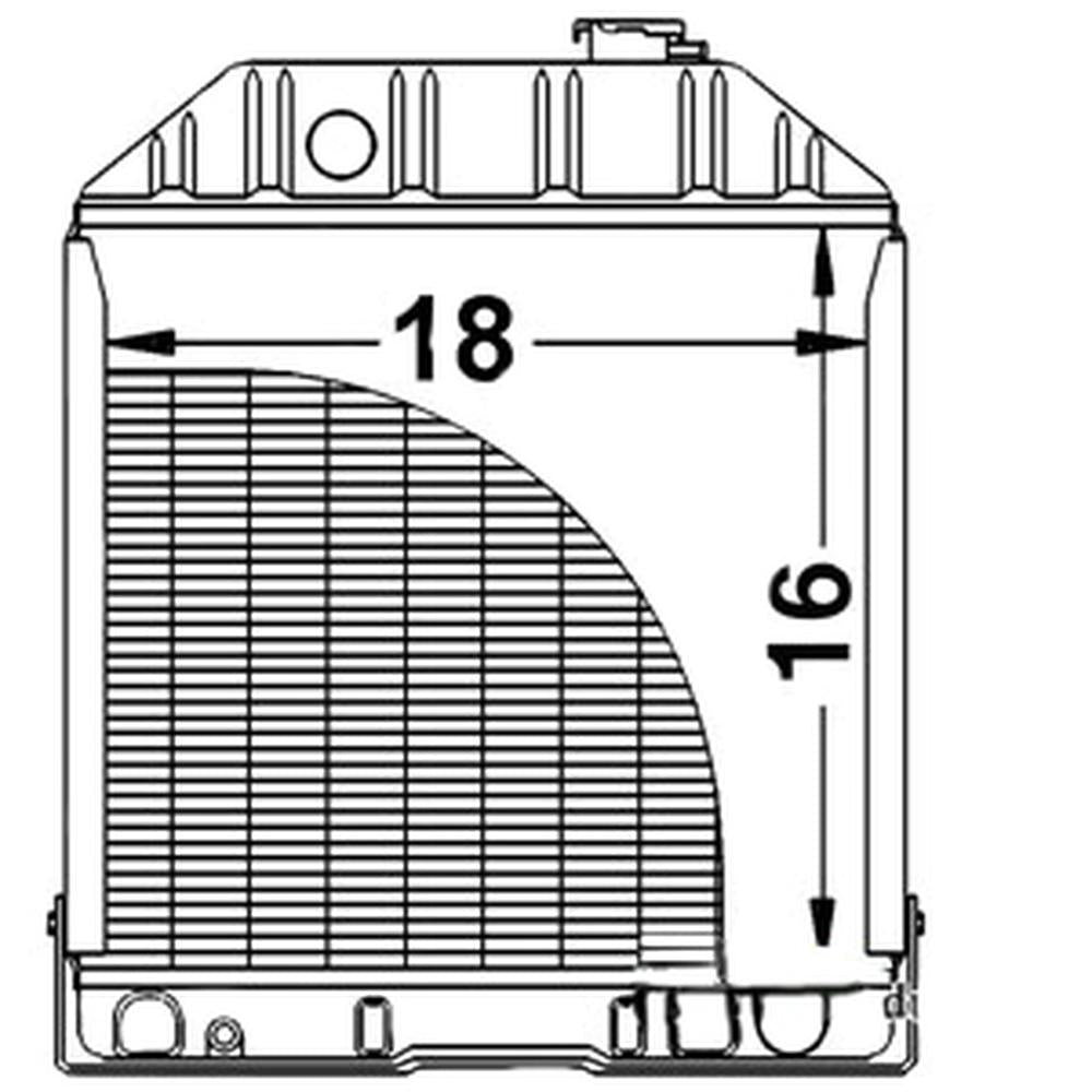 4 Row E0NN8005MA15M Radiator Fits Ford Tractors 2000 2600 3000 3600 4000